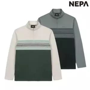 네파 남성 가을 겨울 스트라이프 패턴 기모 집업티셔츠 7K754132306749