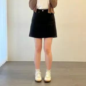 [신상오픈런]여성용 데일리 블랙 화이트 A라인 비스판 면 미니스커트 (38292806)