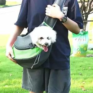 [신상오픈런]반려동물 외출용 메쉬 크로스 슬링백 (38292353)