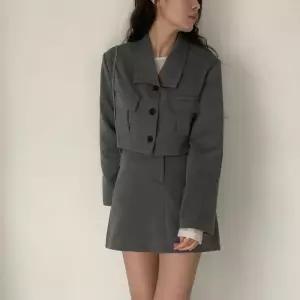 [신상오픈런]봄자켓 키작녀 슬림핏 미니스커트 셋업 개강룩 (30091481)