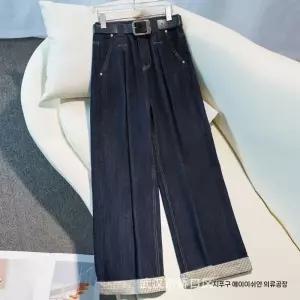 여자 바지 청바지 하이웨스트 롤업 봄여름 슬림핏 와이드 일자 CH1