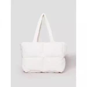 에잇세컨즈 사각 퀼팅 패딩 쇼퍼백 아이보리 416639