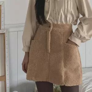 [신상오픈런]하이웨이스트 겨울 슬림핏 에이라인 뽀글이치마 (29414557)