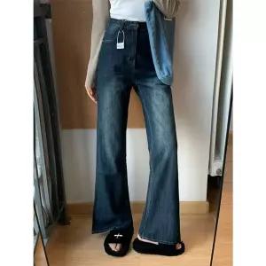 여자 가을 빈티지 데님팬츠 청바지 와이드 스트리트패션 하이 웨스트 부츠컷 CH3