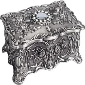 페얄 빈티지 장신구 상자 반지 귀걸이 목걸이 보물 케이스 클래식 정리함 여성 생일 결혼 선물용 장식