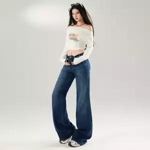 팬츠 여자 빈티지 부츠컷 청바지 스판 저지 슬림핏 워싱 와이드 레깅스 CH1