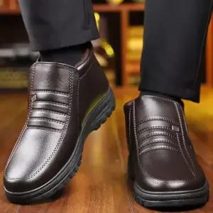 [골드스마일]유광 남자 털 워커 남성 방한 부츠 겨울 신발 털신발 남자워커