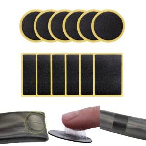 10 20PCS 스퀘어 타이어 라운드 고무 도구 휴대용 빠른 펑크 패치 자전거 수리 접착제없는