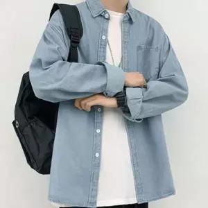 [골드스마일]남자 남방 긴팔 와이셔츠 남성 청남방 셔츠 공용 2색 남자남방