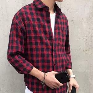 [골드스마일]남자 체크 남방 긴팔 와이셔츠 남성 셔츠 3색 남자남방 남성셔츠