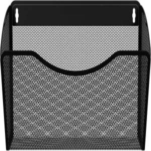 EasyPAG 단일 포켓 월 파일 정리함 편지/A4 크기 폴더용 메쉬 걸이 서류 작업 사무실 가정 학교 검정용