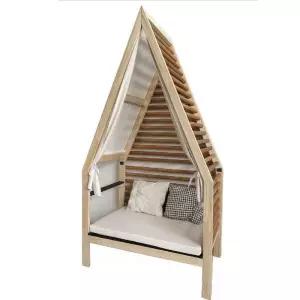 오두막 소파 의자 휴식 텐트 독서 공간 1인용 원목 벤치 카페