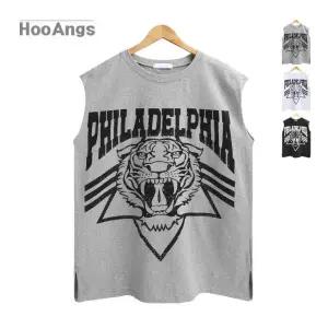 [후앙스] 오버핏 워싱 타이거 옆트임 나시티셔츠 BMSL5280 3133151