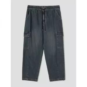 에잇세컨즈 경량 밴딩 카고 데님 팬츠 네이비 417005