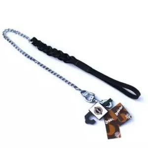 강아지 리드줄 체인 롱리드 산책 외출 블랙 라지 애견하네스