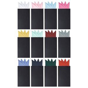 남성용 12개 포켓 스퀘어, 손수건 폴리에스터, 카드 정장 액세서리 손수건, 비즈니스 웨딩과 호환되는 프리폴딩 스퀘어