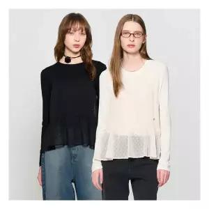 WOMAN 도트 쉬폰 프릴 뷔스티에 [2COL] / WBD3L01510 3125802