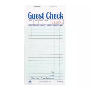 아메르케어 로얄 그린 게스트 체크 종이 영수증 책 17줄 무탄소 주문서 2부 예약 서버 메모장 50권 케이스