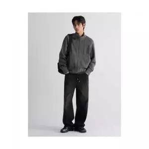 에잇세컨즈 풀밴딩 와이드 핏 데님 팬츠 블랙 417118