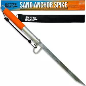 보트 제트 스키 폰툰 카약을 위한 샌드 스파이크 앵커 폴 얕은 물 모래톱 해변 액세서리를 백이 있는 대형