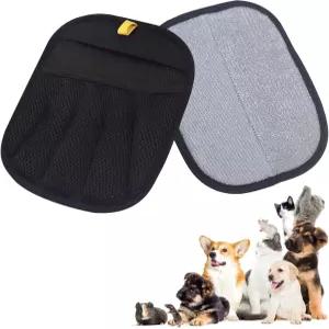 고양이와 반려견을 위한 정전기 반려동물 제모 장갑 업그레이드 - 두꺼운 재사용 및 세척 가능 매직 브러시