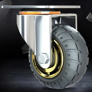 1pc 3/4/5 인치 미끄럼 방지 범용 음소거 휠 가구 이동 보조 헤비 듀티 카트 용  탄성 고무 캐스터