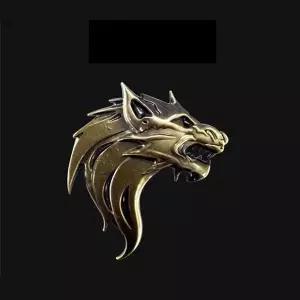 오토바이 엠블럼 스티커 자동차 데코 튜닝 늑대 블랙