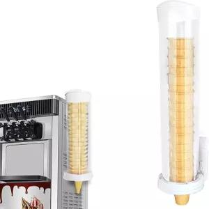 스크림 콘 디스펜서 홀더 월 마운트 와플 케이크 21인치 x 3인치 머신용 다이아 슬리브