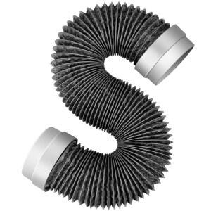 8FT 건조기 통풍 호스 4인치, 고무 씰 커넥터가 있는 유연한 알루미늄 덕트, 좁은 공간을 위한 단열 배기 파이프, 설치가 간편한 커넥터 키트