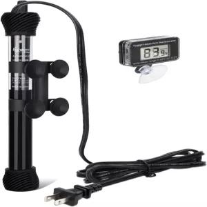 하이거 ETL 인증 수족관 히터 50W/100W/200W/300W 잠수식 어항 온도 조절기 산호 염수용 단단한 이중 쌍