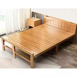 접이식 나무 침대 프레임 대나무 원목 휴식 평상
