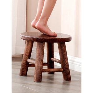 가정용 원목 빈티지 의자 작은 원형 둥근 나무 거실 걸상 의자 스툴 소파