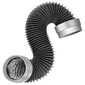 5FT 건조기 통풍 호스 4인치, 고무 씰 커넥터가 있는 6겹 헤비 듀티 알루미늄 플렉시블 덕트, 좁은 공간에 쉽게 설치할 수 내열 배기 호스, 범용 키트