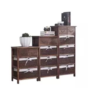 레트로 원목 서랍장 엔틱 미니 심플 슬림 복고풍 수납장 거실장