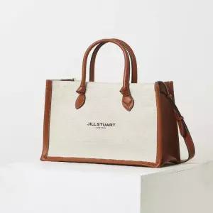 매장정품 JILLSTUART 질스튜어트 [뉴페이퍼] 아이보리 캔버스 북토트백 JABA4F330 I2 1248429