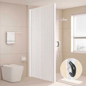 무타공욕실파티션 접이식 욕조 가림막 파티션 무타공 커튼