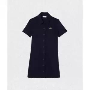 매장정품 라코스테 LACOSTE 여성 이중지 피케 반팔 셔츠 드레스 EF6922-55G 166 LSMA 1442008