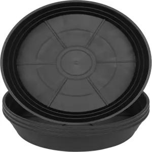 LWALRS 4팩 6인치 식물 접시 드립 트레이 실내 야외용 원형 플라스틱 냄비 꽃