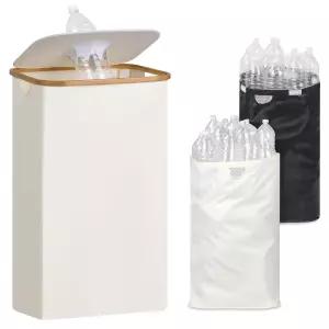 iEGrow 29 갤런 주방용 재활용 쓰레기통 뚜껑이 있는 실내 110L 대형 분리 가능한 재사용 내부 봉투 2개 병