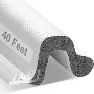 큰 틈을 위한 리타이바이 대형 웨더 스트리핑 도어 씰 40피트 커프 스트립 없음 쉬운 홈 설치 외부 도어용