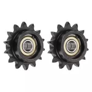 uxcell 2pcs ANSI 40 / DIN(ISO)08A 롤러 체인 들러 스프로켓 12mm 보어 1/2인치 피치 경화된 14개의 톱니