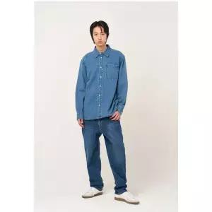 백화점 플랙 남성 셔츠 L21 미드 블루 PWTH1LSL21M