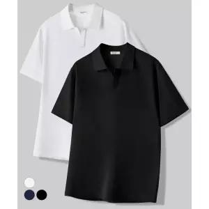 UNTAPPED STUDIO 2PACK코튼 피케 슬릿넥 카라 반팔 폴로 티셔츠 3Color MUN0702PACK 868910