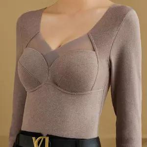 여성 겨울 캡내장 피치기모 방한 내의 상의 내복 긴팔 Zhc8+8czS