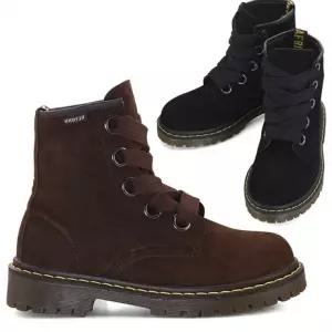 여성 캐주얼 플랫 천연가죽 국산 세무워커 하이탑슈즈 워커