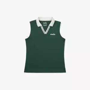매장정품 diadora 디아도라 [공식스토어] 카라 배색 슬리브리스 GREEN 1246768