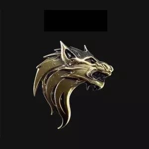 오토바이 엠블럼 스티커 자동차 데코 튜닝 늑대 블랙