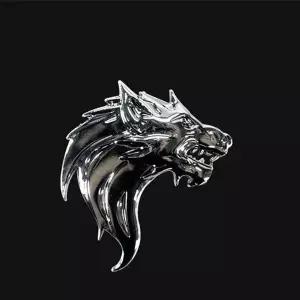 오토바이 엠블럼 스티커 자동차 데코 튜닝 늑대 크롬