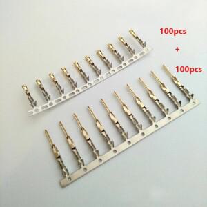 듀폰 커넥터 점퍼 와이어 케이블 핀 터미널  암수 금도금 키트  하우징 점퍼용  2.54mm  200 개