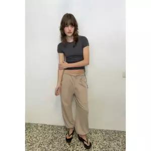 [ZARA] 자라 조절 가능한 셔링 티셔츠 - 납 3531437